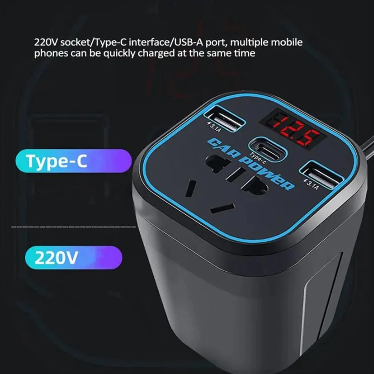 차량용 충전기 인버터 전원 인버터, 12V 24V DC 220V AC 컨버터, 자동차 어댑터 플러그 소켓, 신제품