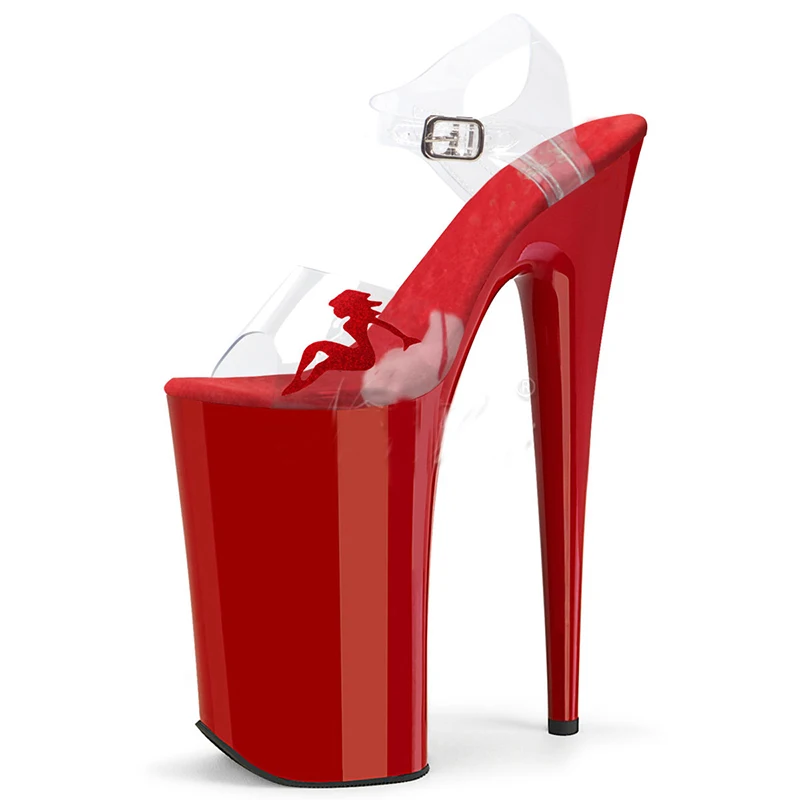 

LAIJIANJINXIA New 26CM/10inches PVC Upper Sexy Exotic Women's High Heel Platform Party Sandals Pole Dance Shoes