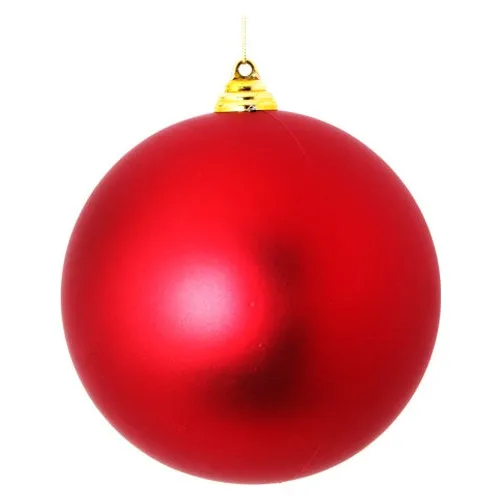 Palla Decorativa Euro Flora Natale Rosso Opaco 20 Cm