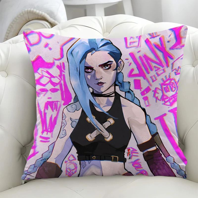 

Jinx Cushion Cover 40x40cm Pillowcase Double-sided Printing 45*45 Pillowcases for Sofa Cushions Covers Couch Pillows Room Decor