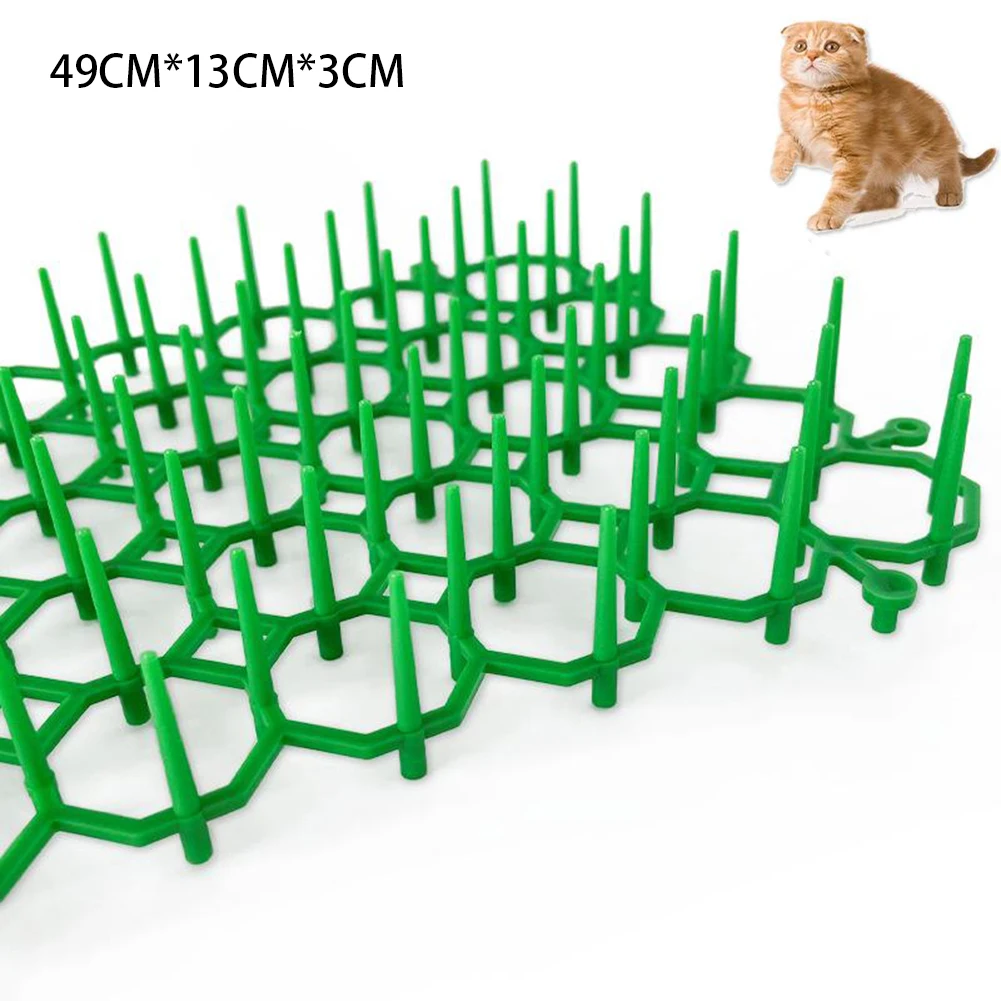 Mat Spike Cat Mats Prickle Protection Plastic Strip Yard 13cmx49cm Dig Stop Outdoor Living Garden Accessories