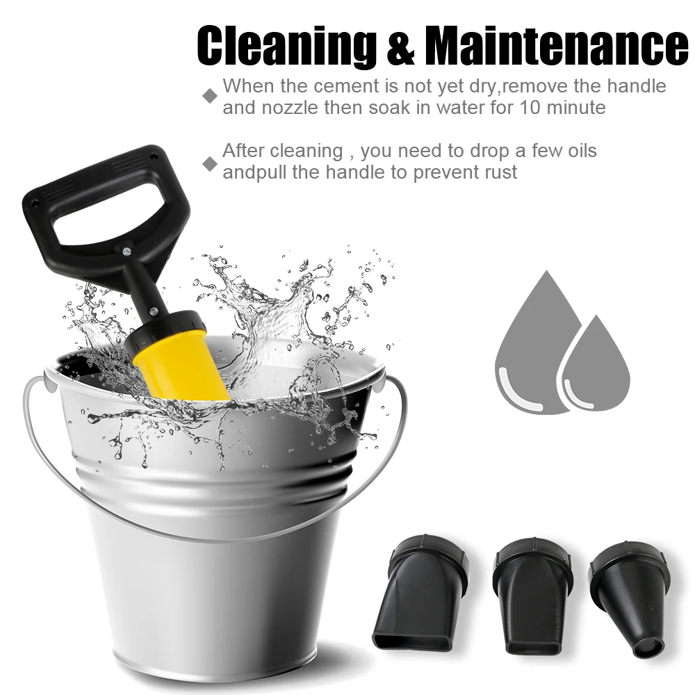 Caulking Gun Grouting Gun Hand Tools With 4 Nozzles Cement Lime Pump Applicator Grouting Mortar Sprayer Grout Filling Tools 2