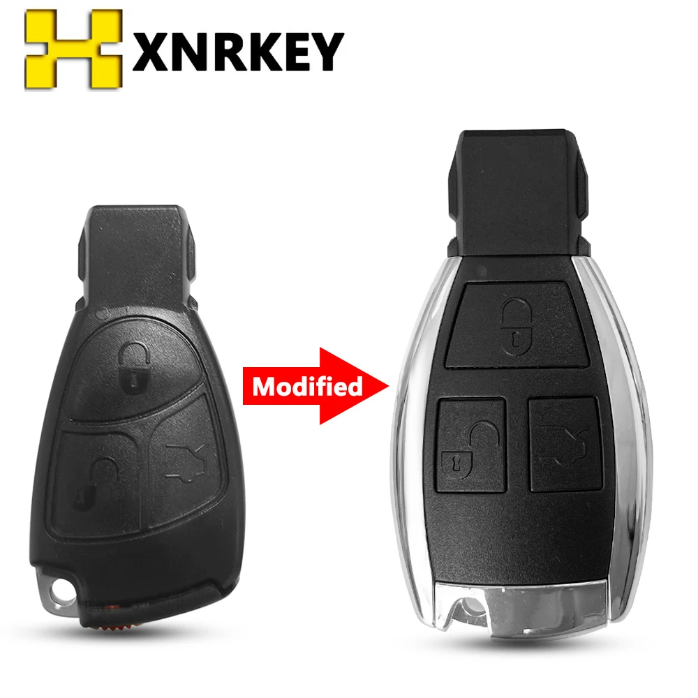 XNRKEY Car Remote Key Shell Case for Mercedes Benz A B C E Class W203 W204 W205 W210 W211 W212 W221 Modified Card whatskey 3 button remote key shell fob case for mercedes for benz a b c e s cl cls cla clk w203 w204 w205 w210 w211 w212