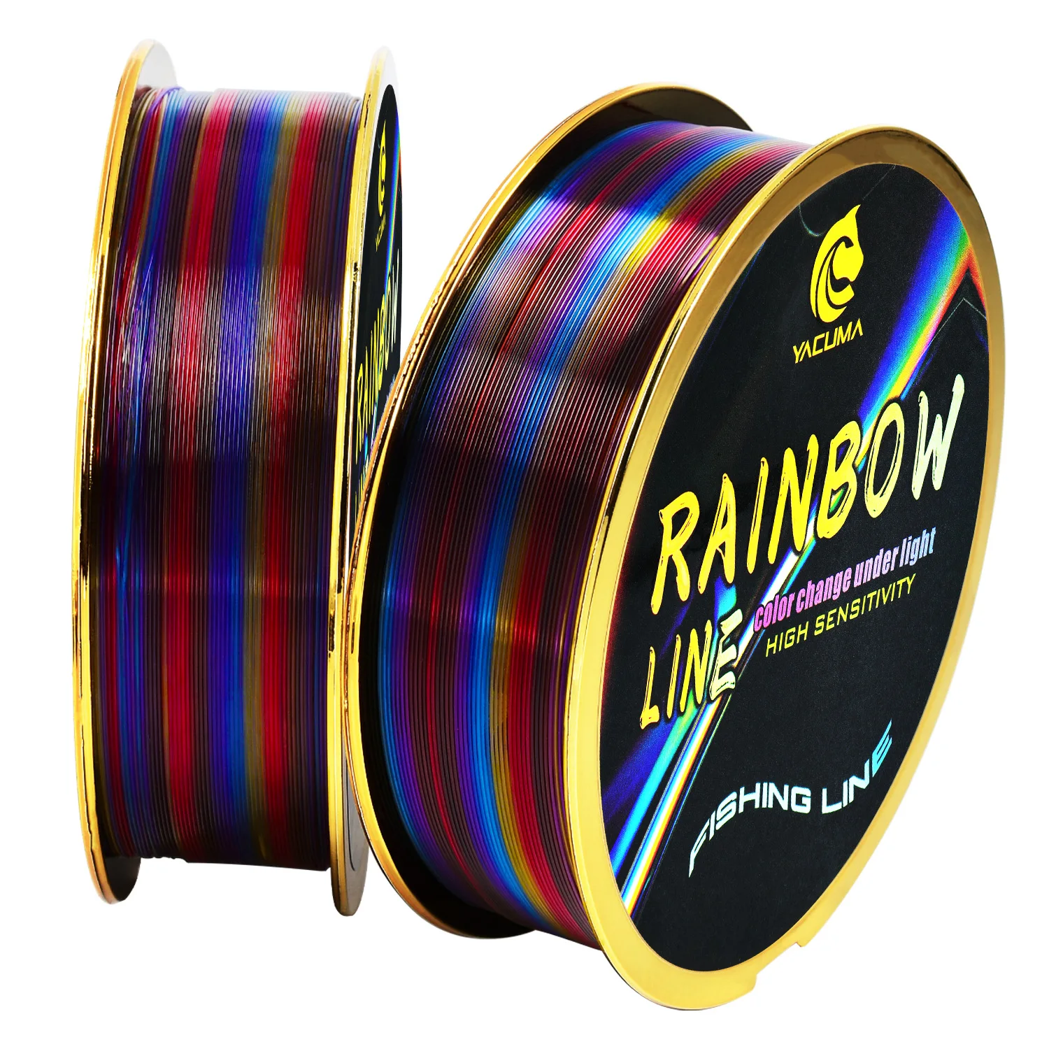 YACUMA 105M/114YDS Regenbogen-Monofilament-Angelschnur mit Fluorcarbon-Beschichtung, 5LB-37LB Stärke, Nylon-Angelschnur für alle Angler – Detail 8