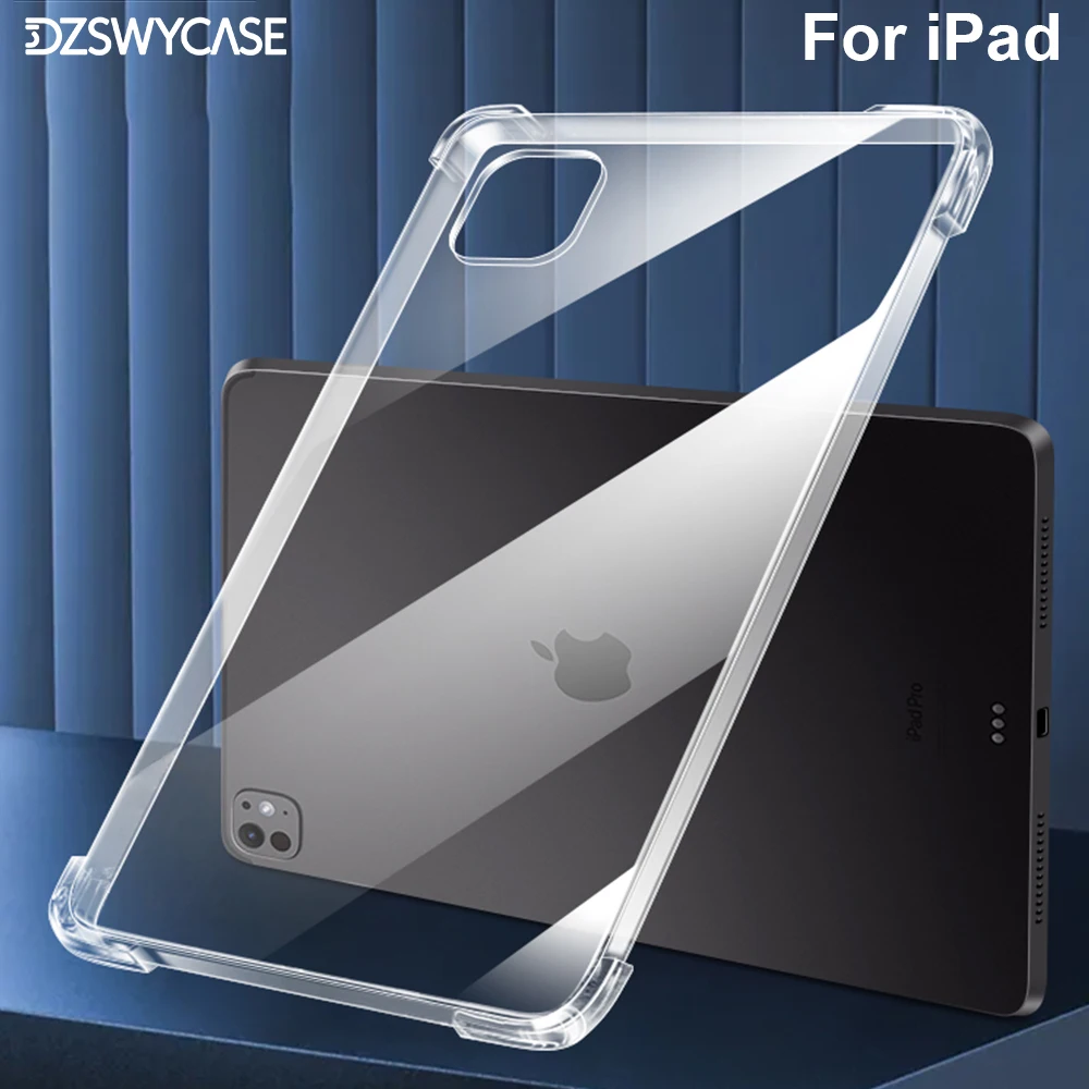 Coque en TPU pour iPad Pro 11 12.9 13 M4, Air 10.9 11 13 M2 M3,10e génération 10.9 A16, 7/8/9e 10.2, 5/6e 9.7, mini 6 7 5 4