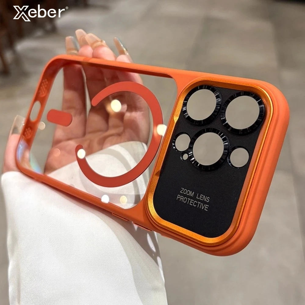 Crystal Clear Magnetic Case with Full Camera Lens Protection and Shockproof Design