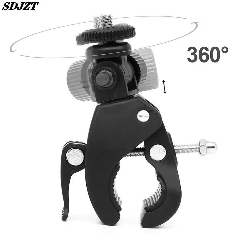 Camera Handlebar Clamp 1/4 Camera DV DSLR Bike Bicycle Handlebar Clamp Bracket Tripod Mount Screw Clip For Gopro For Camera DV 1Pc