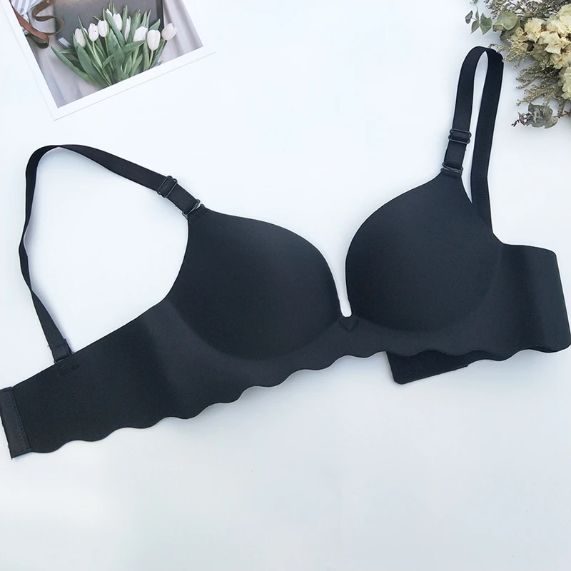 Women Seamless Bra Solid Push Up Lingerie Sexy Wire Free Bralette Female Intimates Comfort French Fashion Underwear Top Bras
