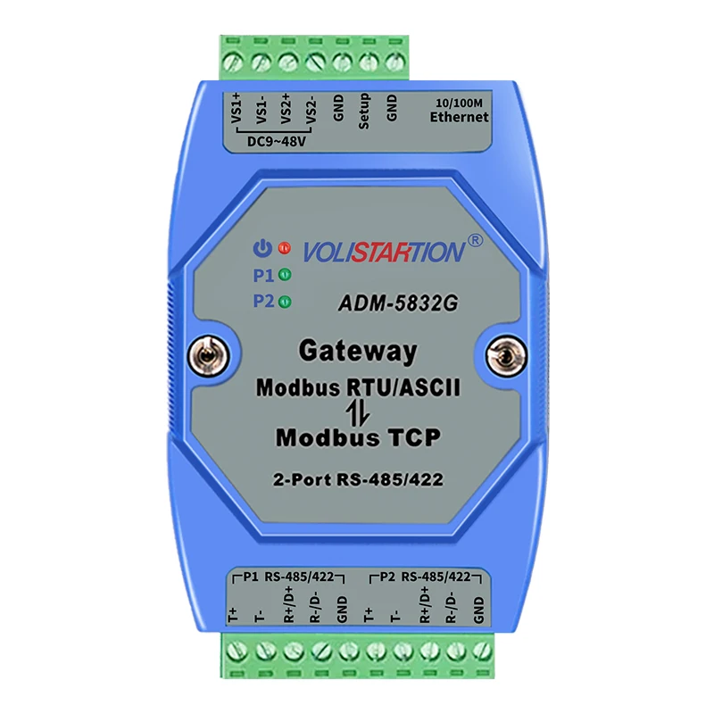 

Adm-5832g Профессиональный шлюз промышленного уровня 2 порта Rs485/422 Rtu к Tcp