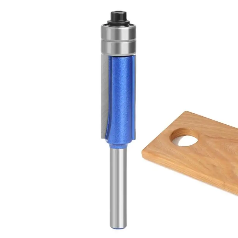 

Trim Router Bits Top Bottom Bearing Flush Trim Bit With 1/4 Shank Woodworking Cutter Tool For Chamfering Trimming Cutting Groove