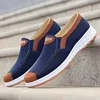 Men's Casual Breathable Canvas Shoes Comfortable Anti-slip Work Shoes Old Beijing Cloth Shoes Summer Rubber Outsole Flat Heel