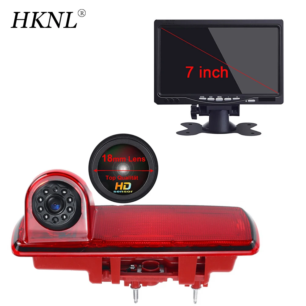 

HD CCD Car Rear View Camera+7"Monitor For Opel Vauxhall Vivaro Fiat Talento Nissan NV300 Primastar Renault Traffic 3 Brake Light