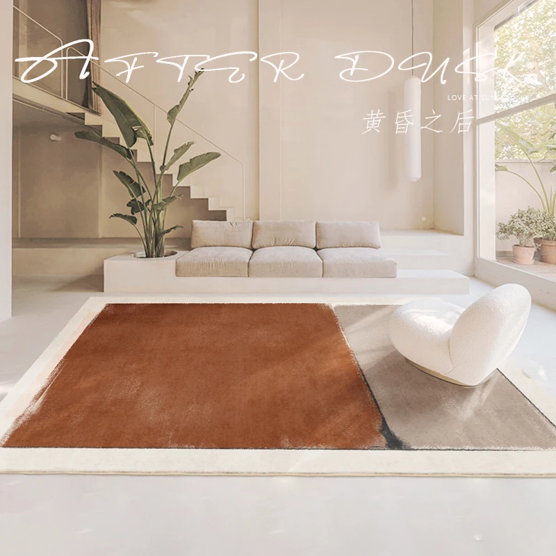 

Домашний французский моющийся ковер Ins для гостиной простой утолщенный плюшевый ковер для спальни светильник роскошный большой ковер для гардероба