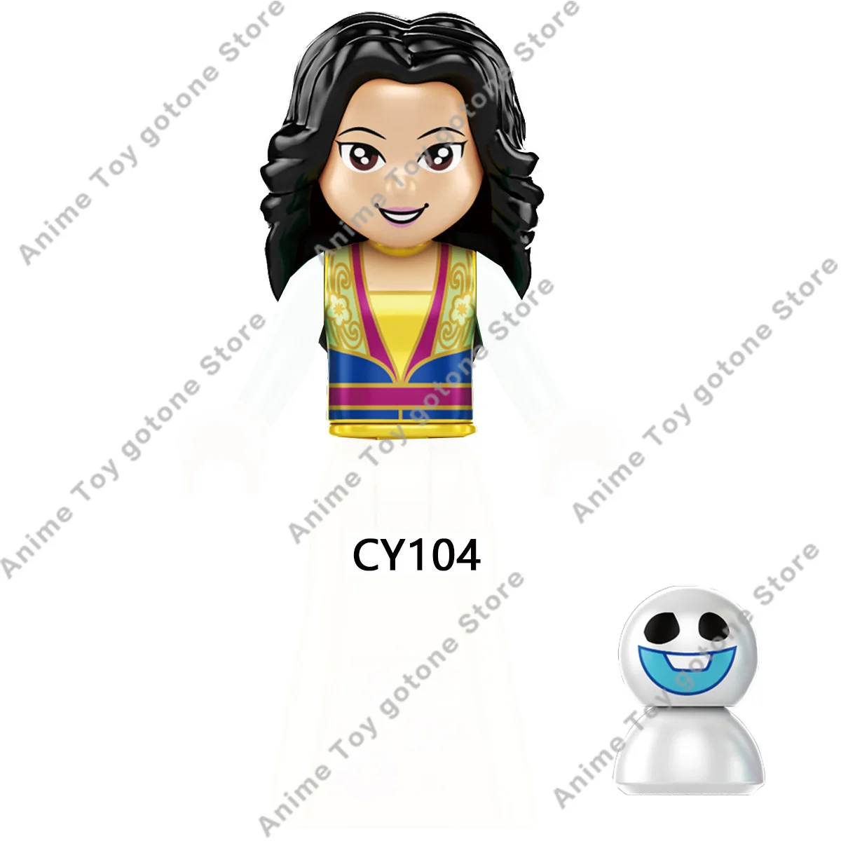 Disney Anime Mini Bricks Princess Anna CY1013 Models Beautiful Figures Head Accessories Building Blocks Friend Toys for Children