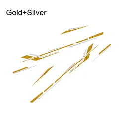 Motorhome Vinyl Stripe Decals for Vehicle Decoration and Customization (Gold Silver)