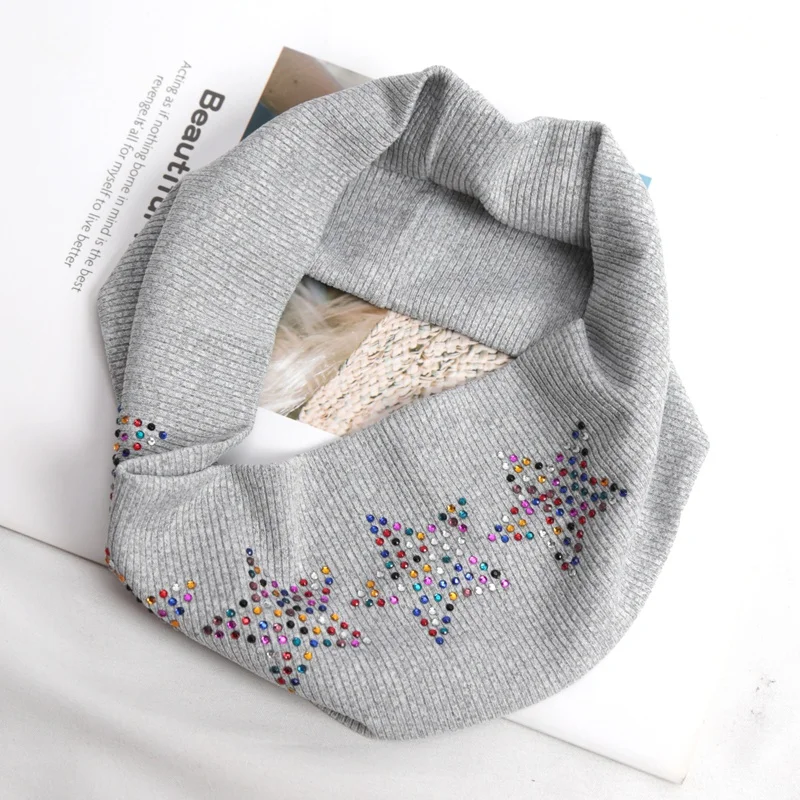 Simple Fashion Black Elastic HairBands for Girls No Slip Soft Hair Accessories Stars Head Wraps for Women Yoga Workout Headband