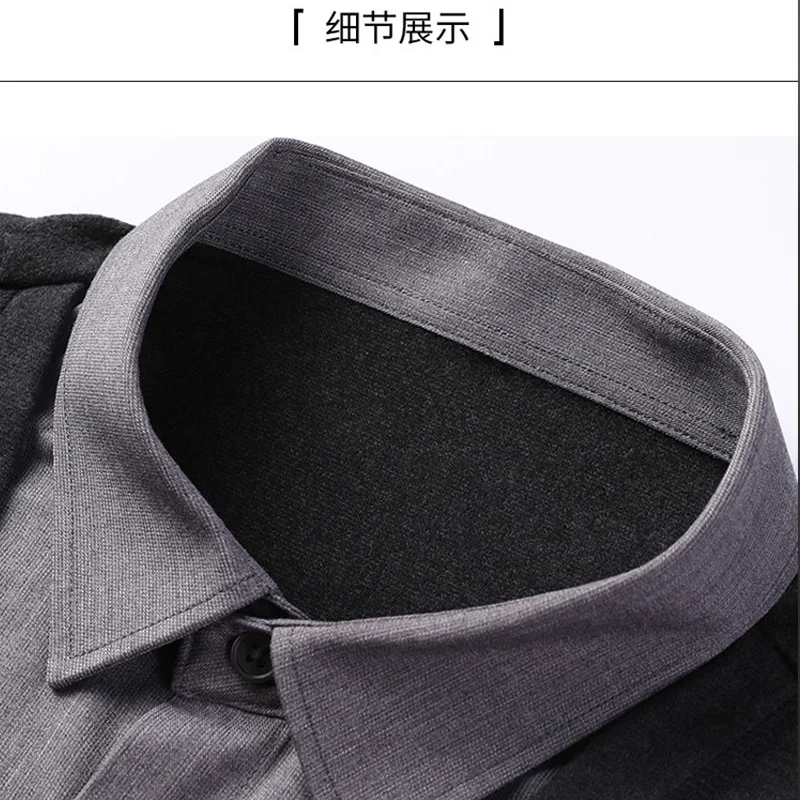 2023 Spring Autumn New Turn-down Collar Fashion Long Sleeve Shirt Man High Street Fake Two Pieces Button Y2K All-match Cardigan