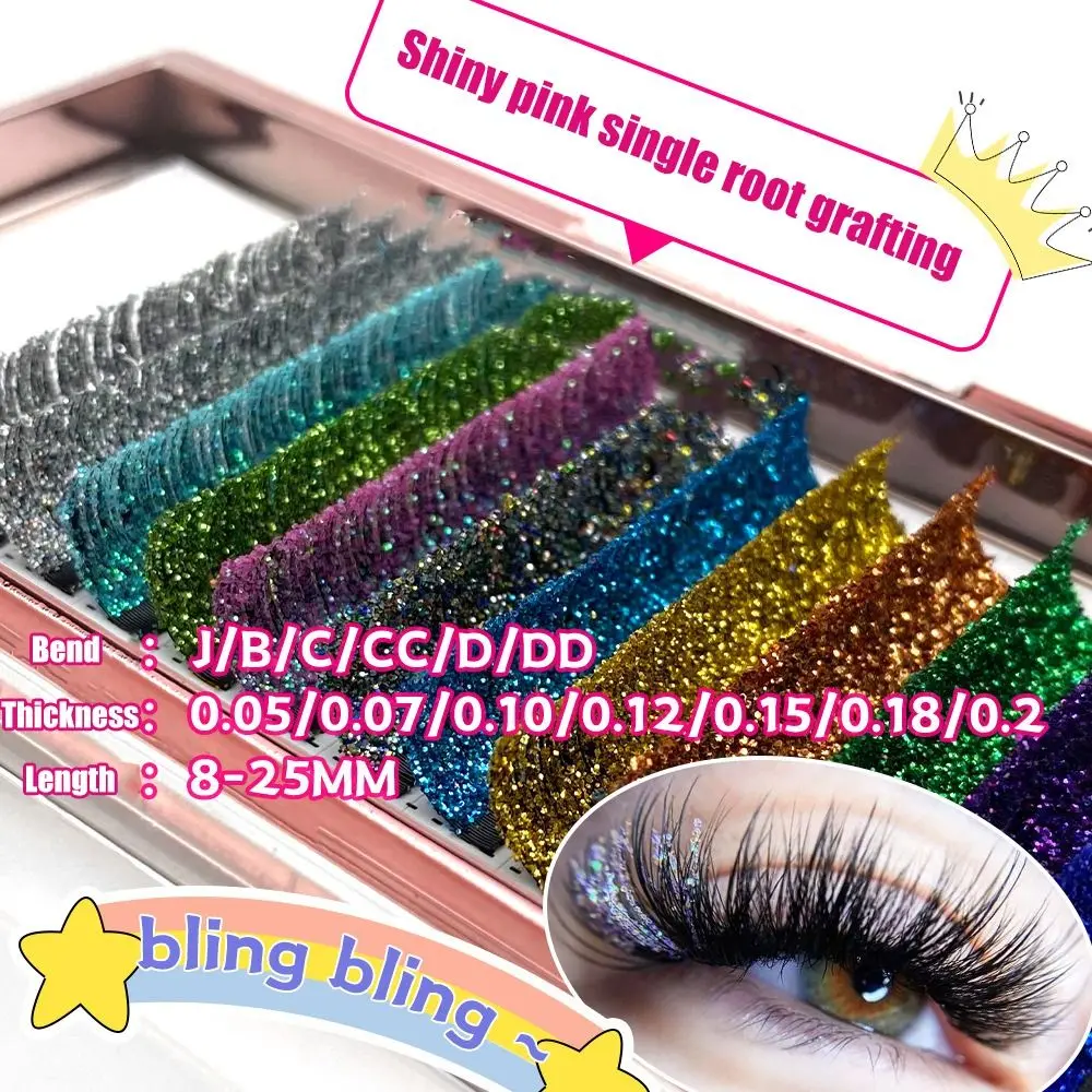 

Mix Color D Curl Natural Curly Fairy Eyelashes Fake Eyelashes Shiny Eye Lashes Eyelash Extensions Glitter False Lashes