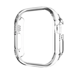 Matte Shockproof Edge Protective Cover for Apple Watch Ultra 2 - Hard PC Bumper Case (Clear)