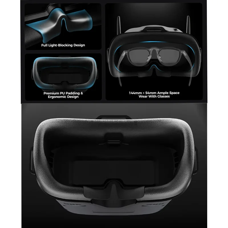 Lunettes FPV Analogiques BETAFPV VR04 4.3" 800x480 Batterie Intégrée