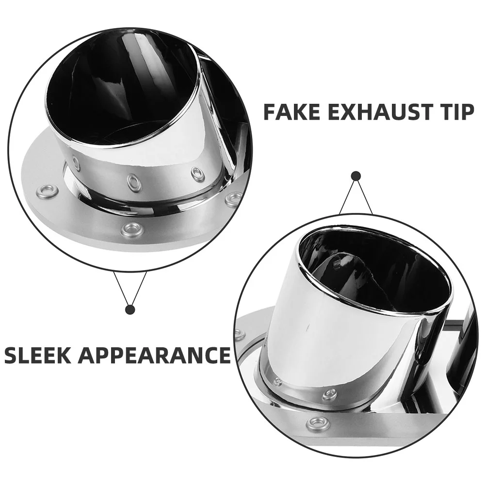충돌 방지 고무 자동차 장식 범퍼 머플러, 가짜 배기 배출구 팁, 차량 액세서리, 자동 스타일링 튜브 장식, 2 개