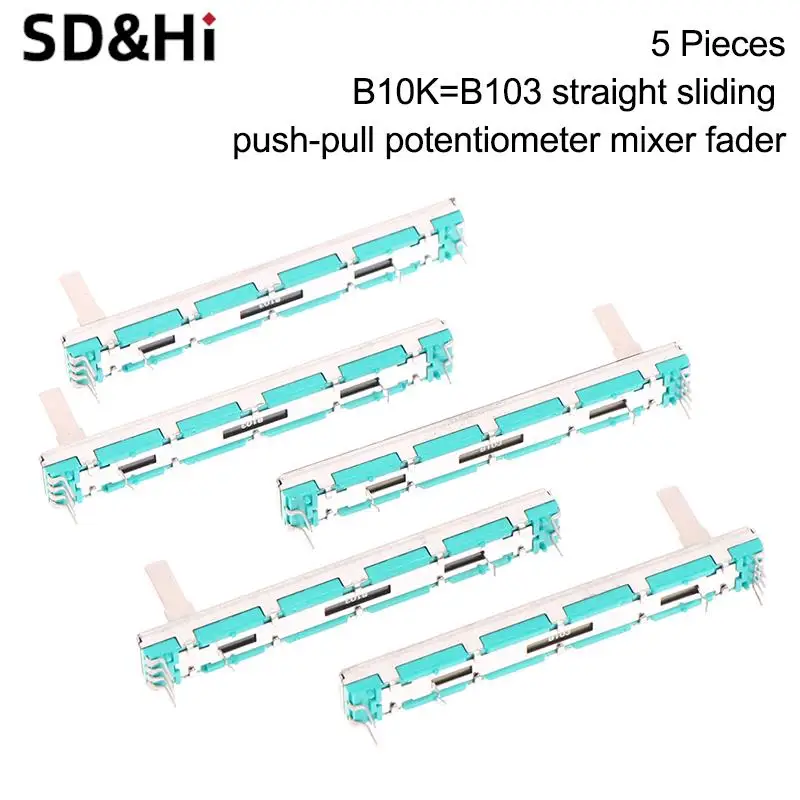 5Pcs/set 75 MM Double B10K Original B10KX2 Behringer Pot Mixer Fader Accessories