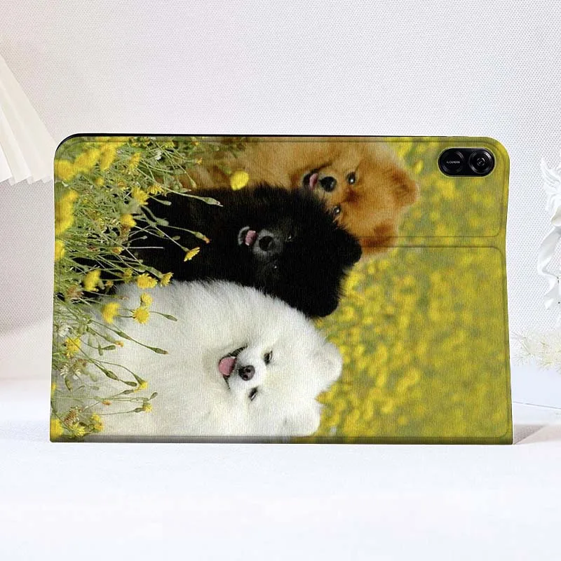 Cute Cartoon Dog Flower Art Soft Tablet Case - Perfect Gift