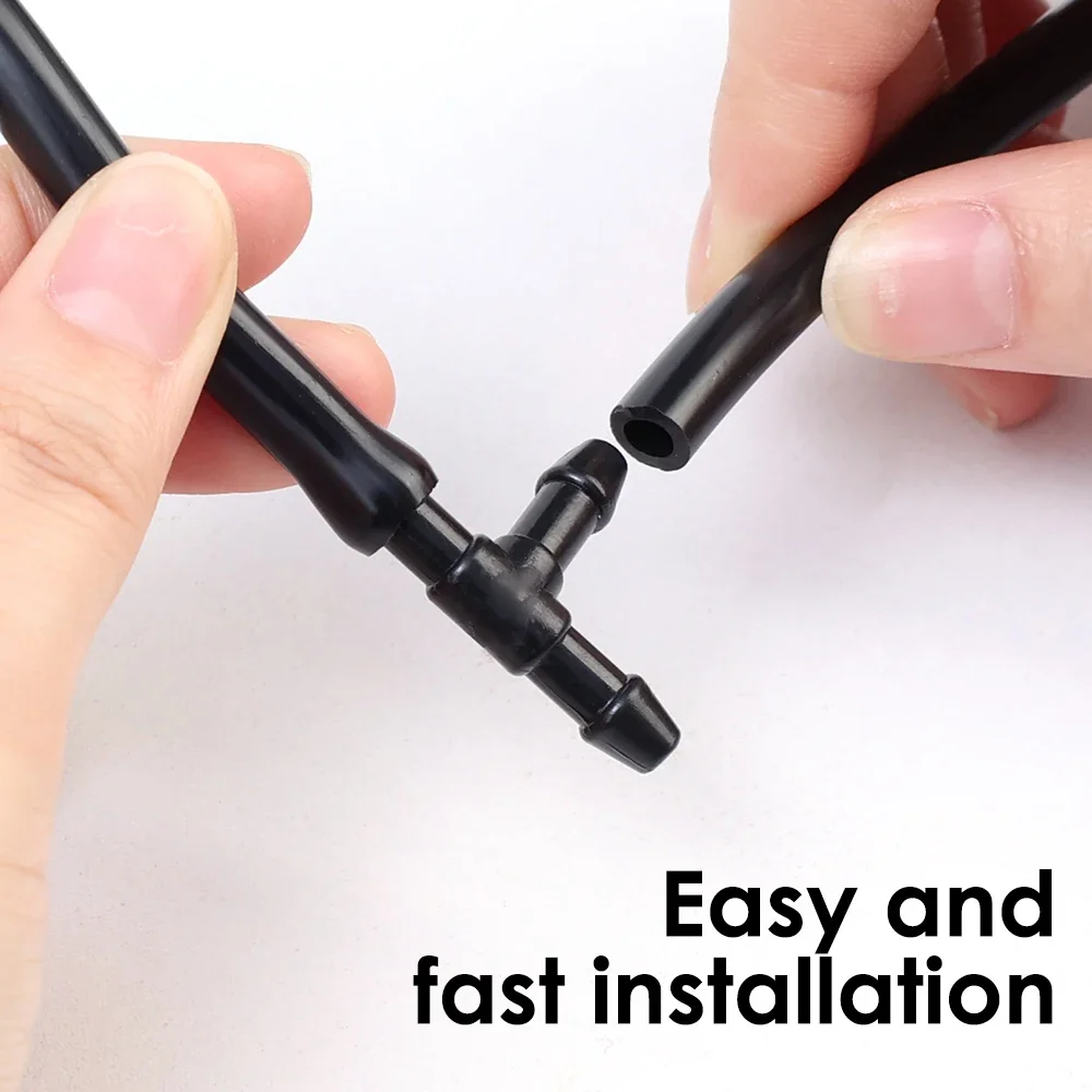 36 Connettori Per Tubi Lavaggio Auto - T, Y, Dritti Per Impianti Tergicristallo, Plastica Nera - Foto 9