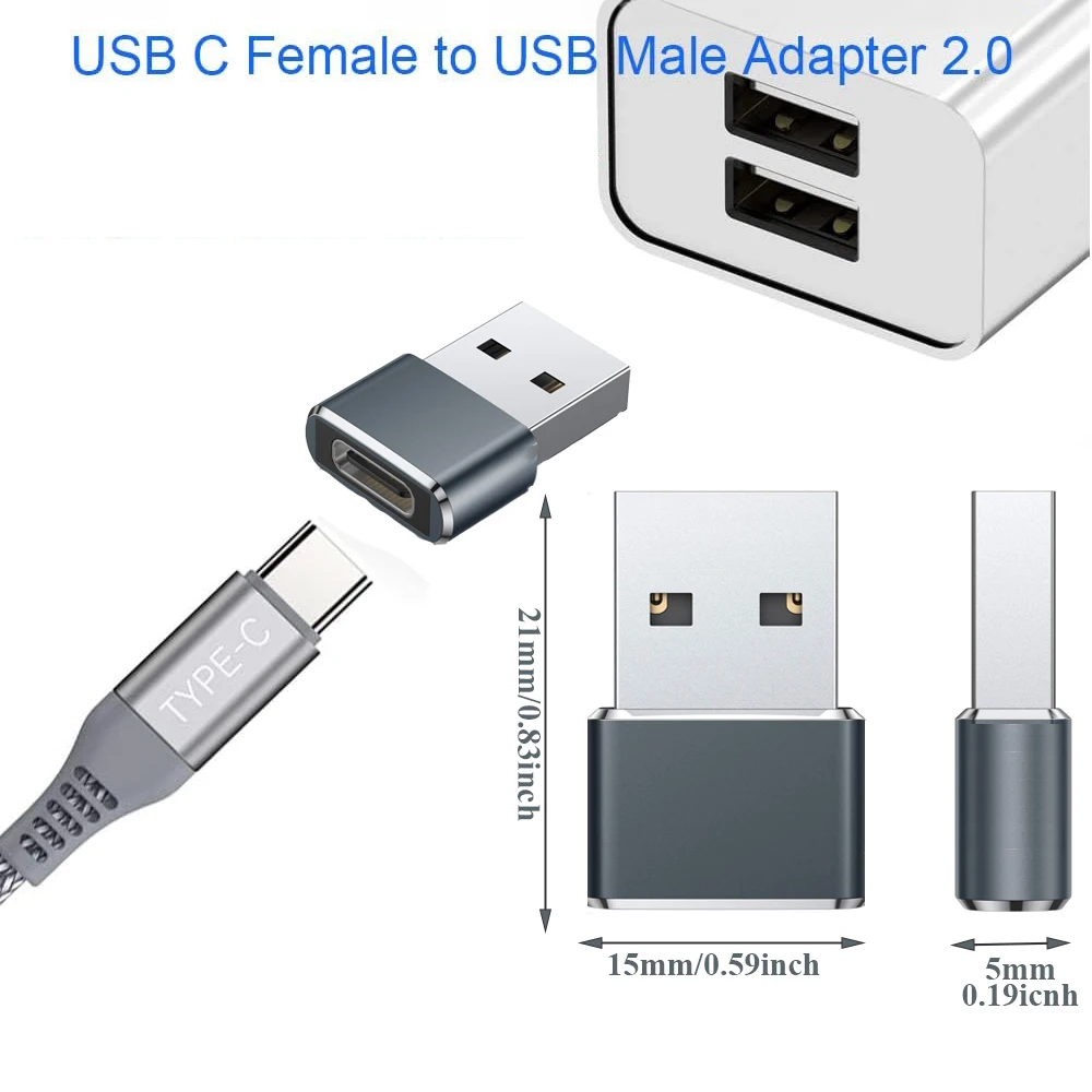 4Pcs USB-C 3.0 여성용-USB 남성용 어댑터 유형-C-USB-A 고속 충전 데이터 동기화 휴대폰, 노트북, 태블릿용 안정적인 연결