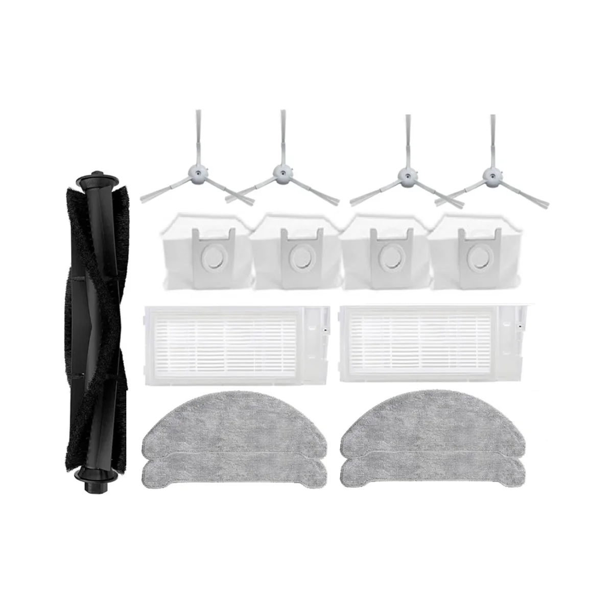 

15PCS for XCLEA H30 Plus/H40 Plus Robot Vacuum Cleaner Spare Parts Main Side Brush Hepa Filter Mop Cloth Dust Bag