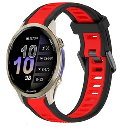 Versatile Sports Silicone Strap - Available in Multiple Sizes - Forerunner 170 (Black red)