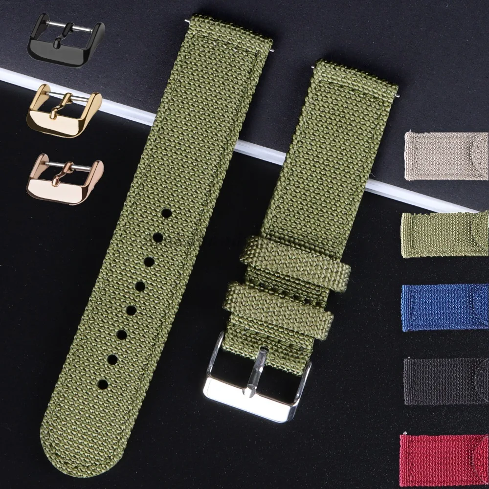 Universal Nylon Canvas Quick Release Watch Band - Sporty Replacement Strap
