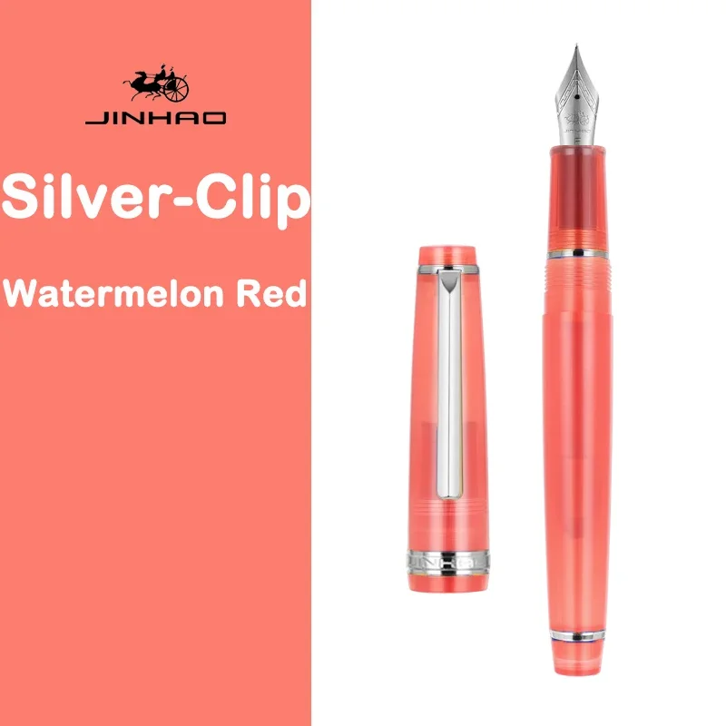 Luxury Silver Clip Fountain Pen - Elegant Extra Fine Nib Writing Instrument