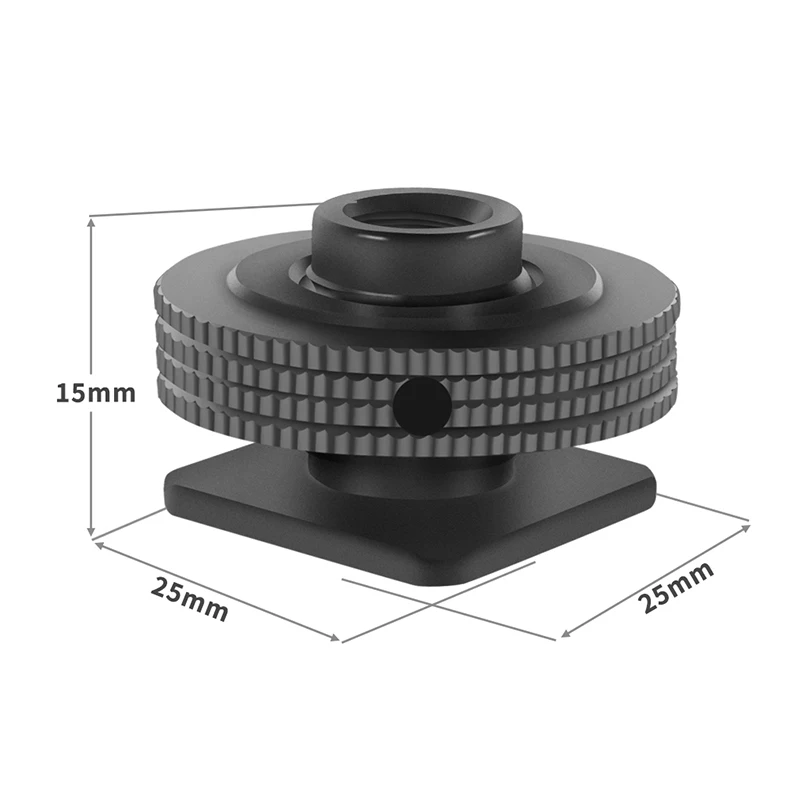 Adattatore Cold Shoe Con Vite 1/4 - Supporto Per Monitor Fotocamera, Luci E Microfoni - Foto 11