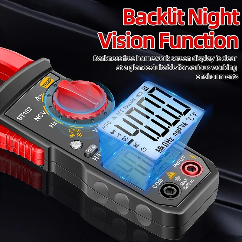 Digital Clamp Meter 4000 Counts DC/AC 400A Voltmeter Pliers Multimeter Ammeter Voltage Tester Car Repair Electrical Temp Tester 5