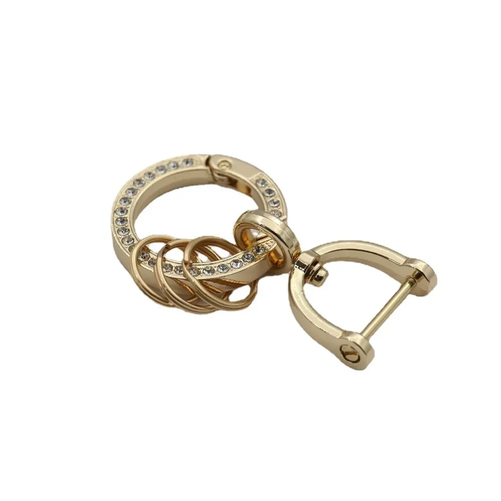 Car Rhinestone Keychain Round Metal Bag Hanging Ornaments Keyring Men Women Elegant Key Chain Accessories Gift Fashion new Car Rhinestone Keychain Round Metal Bag Hanging Ornaments Keyring Men Women Elegant Key Chain Accessories Gift Fashion new