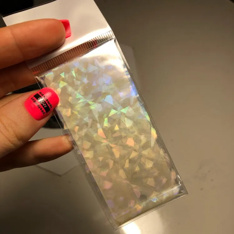 Nail Stickers Nail Decals Nail Art Decoration 10pcs 50cm Holographic Nail Foil