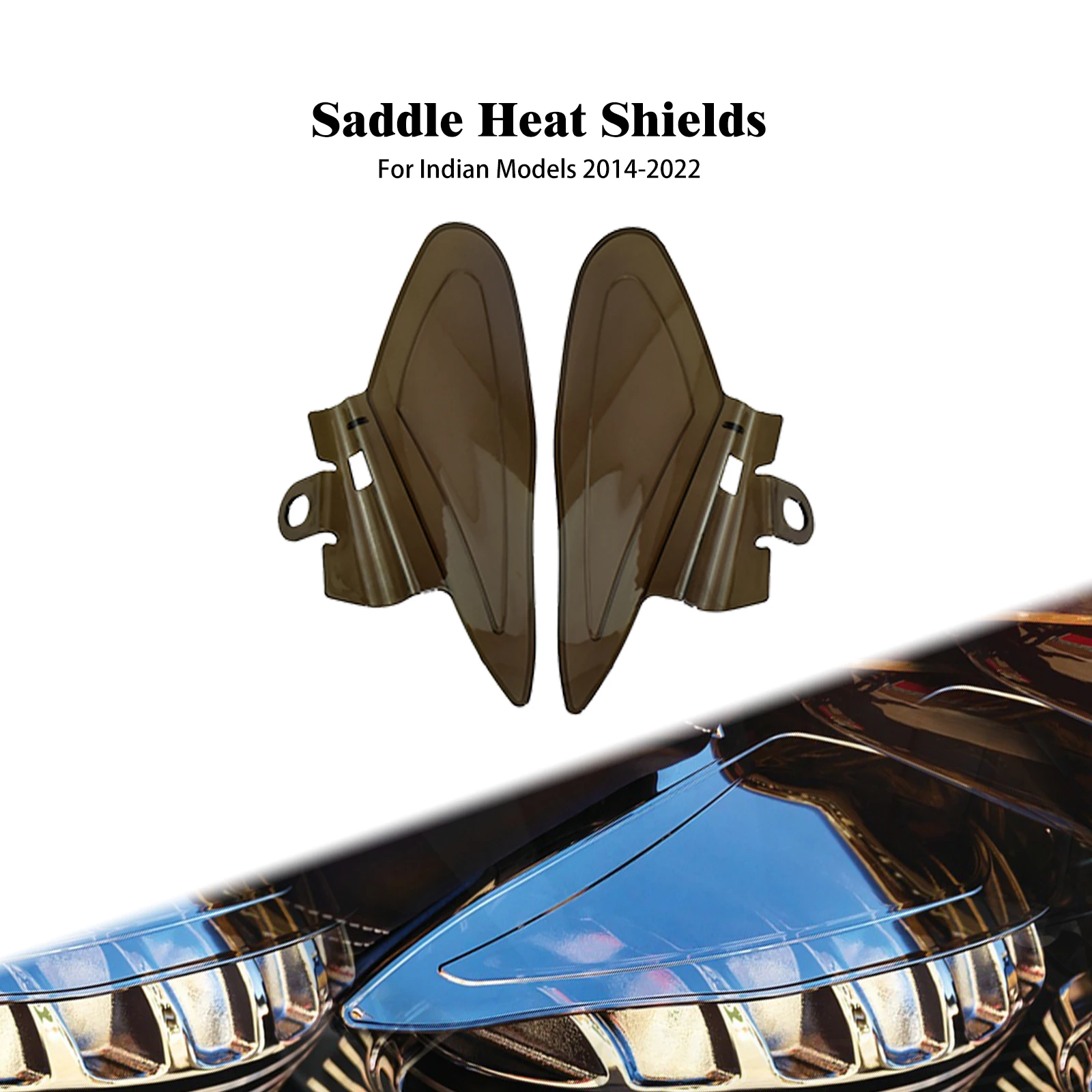 

Motorcycle Smoke Reflective Saddle Heat Shields Air Deflector For Indian Chief Classic Chieftain Roadmaster 2014-2020 2021 2022