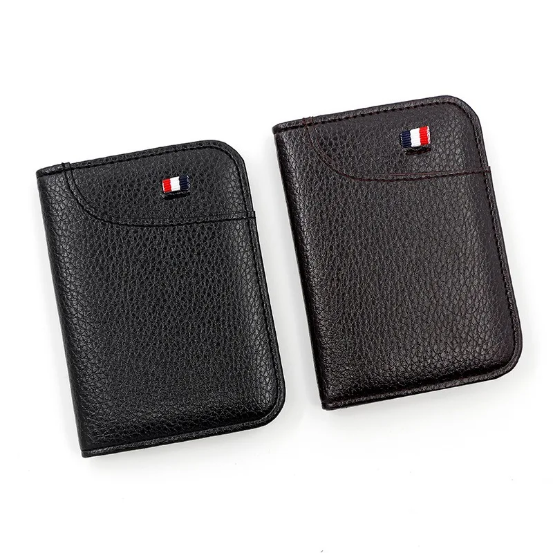 H014 New Wallet Men's Short Small Multifunctional  ID Card Holder PU Leather Business Men Purse Fashion High-quality Casual Bag 3