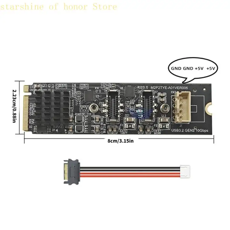 10Gbps 데이터 전송 전면 패널 추가 기능을 갖춘 2개의 Type E 연결을 위한 11UB 확장 모듈