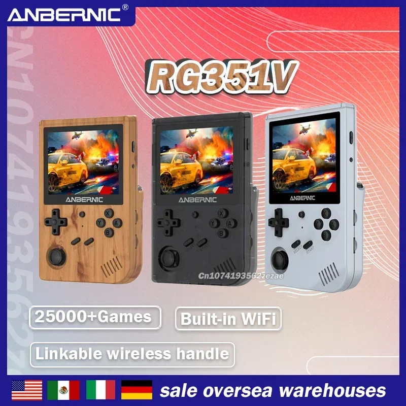 RG351V Retro Game Handheld Built-in WIFI Online Combat Games 3.5inch IPS  Screen Portable Video Game Console PS1 Game Player 351V - AliExpress