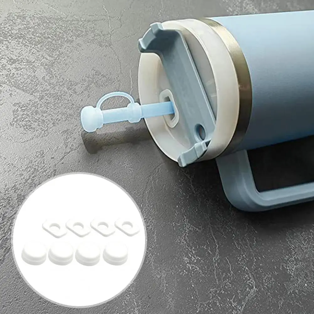 

8Pcs Spill Proof Stopper Sealed Well Dishwasher Safe BPA Free Flexible Anti-deformed Leakproof Reusable Cup Straw Cover