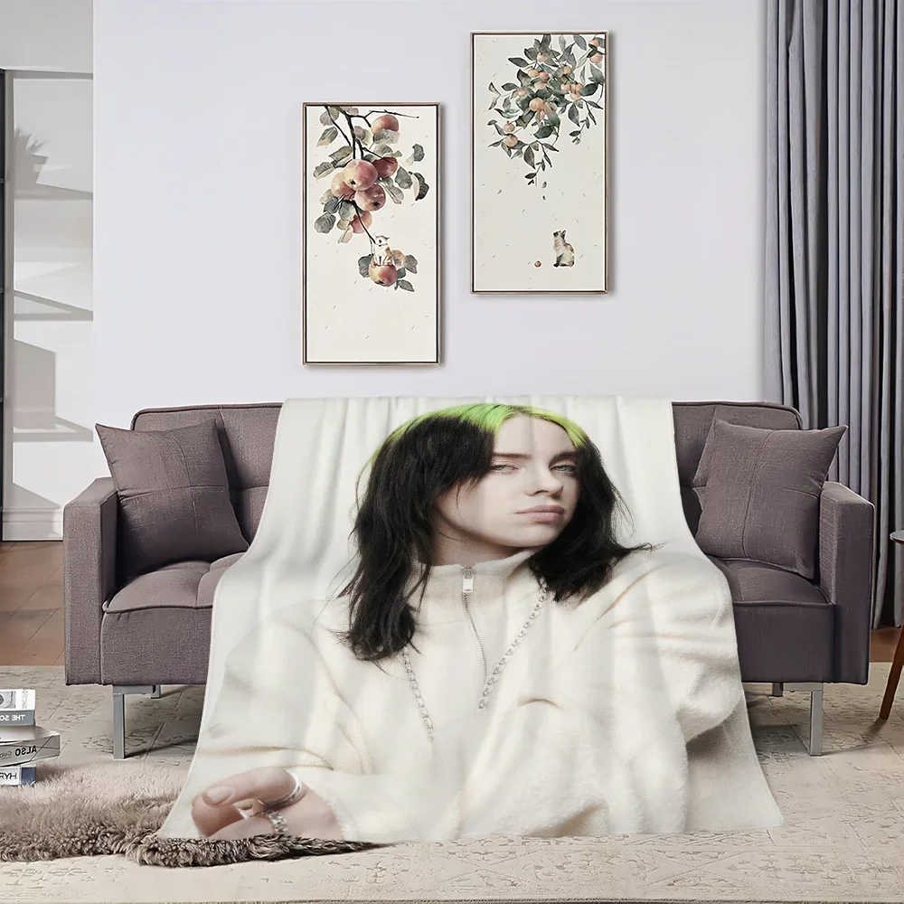 Singer B-Billie E-Eilish skicomfort warm Soft Baby blanket suitable Home Kids Lunch Blanket for Home Office Daily Use Cover 3
