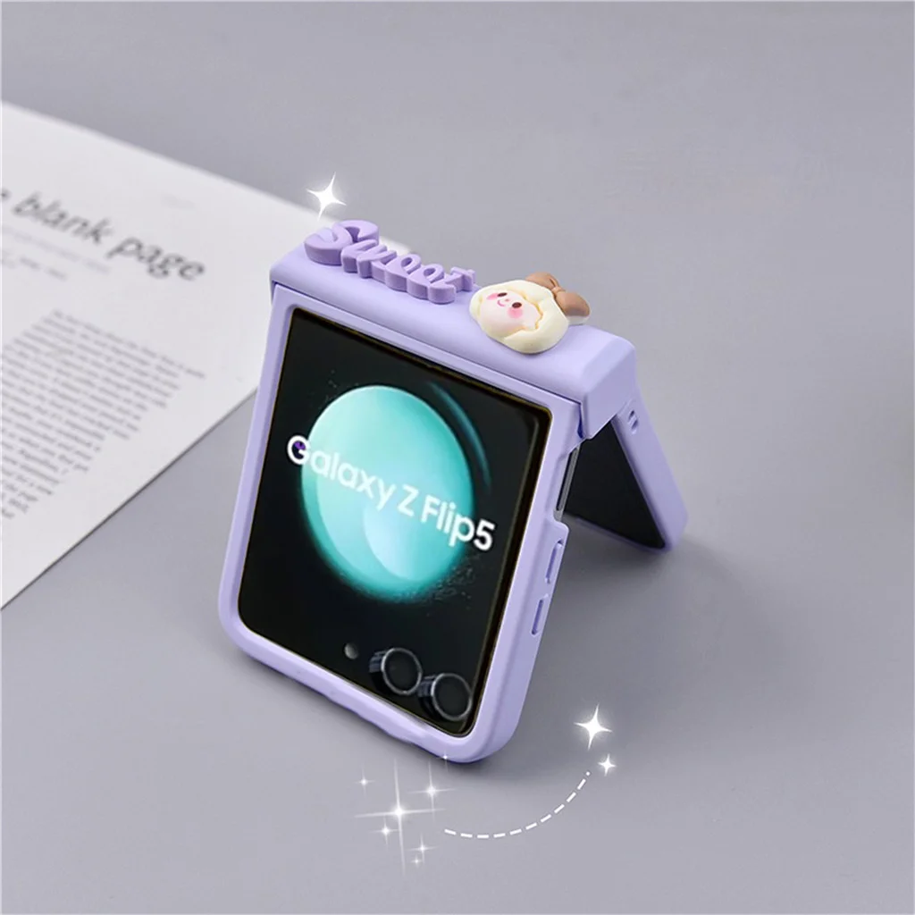 Korean Pink Star Diamond Bow Phone Case with Screen Protector