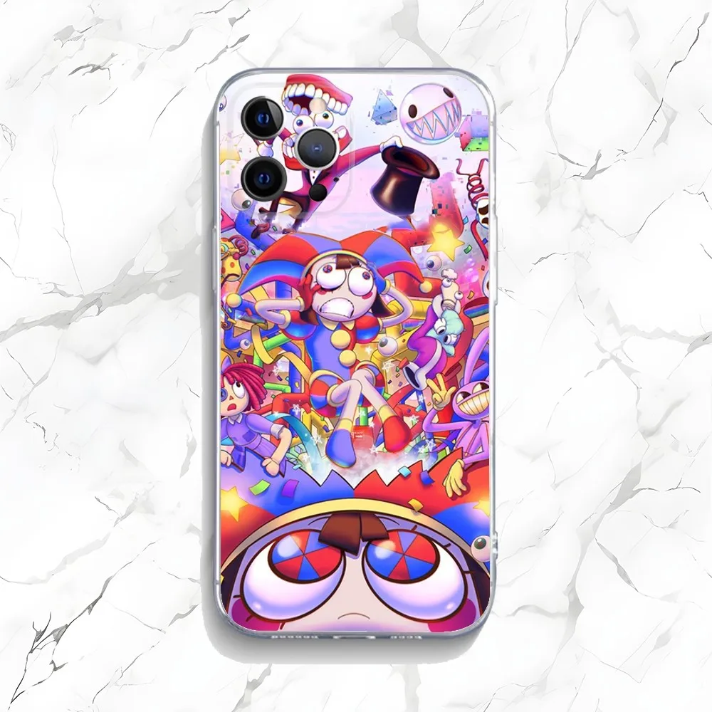 Amazing D-Digital C-Circus Phone Case For iPhone 15,14,13,12,11 Plus,Pro,Max,XR,XS,X,7,8 Plus,SE,Mini Transparent Silicone Soft 3