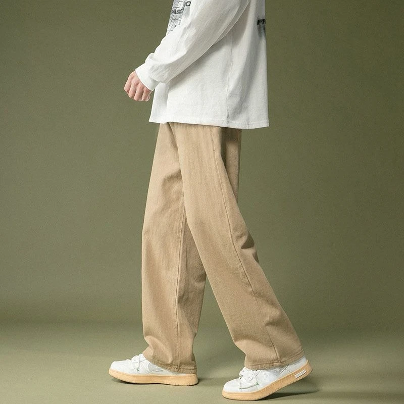 

Trousers for Men Vintage Polyester Cotton Hippie Aesthetic Slim Fit Trend Harajuku Y2k Sale Fashion Wide New In Casual Pants Man