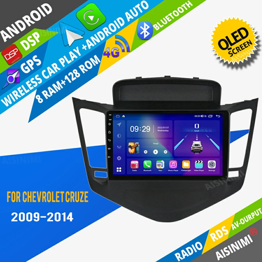 

AISINIMI автомобильный dvd-плеер на основе Android навигация для Chevrolet Cruze 2009-2014 автомобильное радио автомобильное аудио Gps мультимедийный стерео монитор