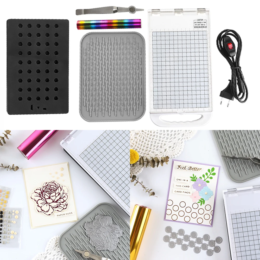 US EU UK Plugs Hot Stamping Foil Machine Craft Paper Leather Fabric