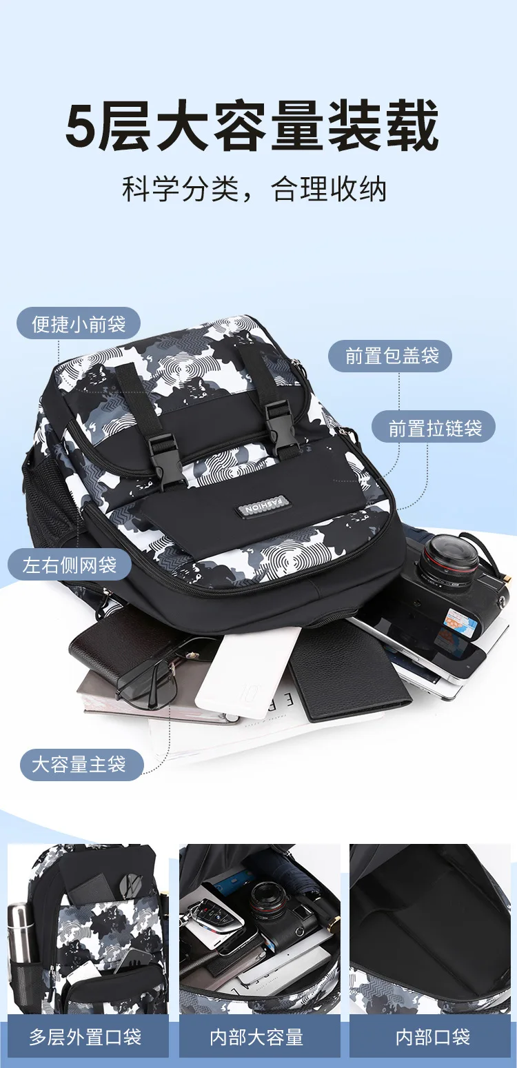 2026 Gute Qualität Student Jungen Und Mädchen Rucksack Grundschule Mittelschule High School Doppel Schulter Rucksack Im Angebot – Detail 4