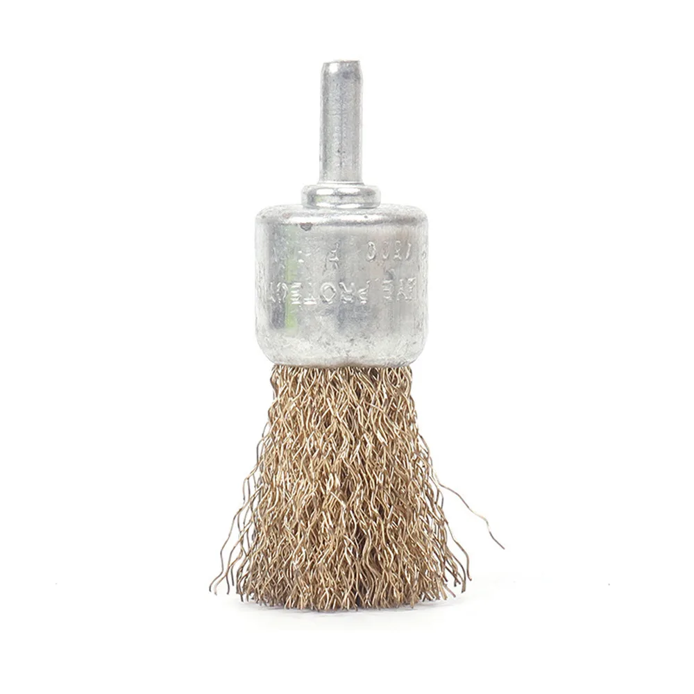 Nützliche Heißer Verkauf Neue Praktische Messing Draht Pinsel Ende Draht Bürsten Für Bohrer Rost Entfernung Werkzeug 25mm 3 stücke 6mm Schaft – Detail 4